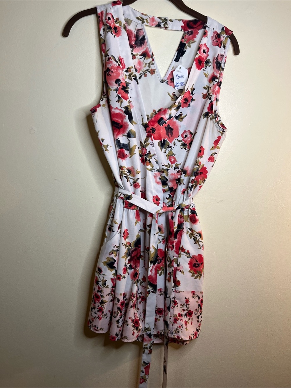 BeBop White skort dress with Pink and Coral Floral Print